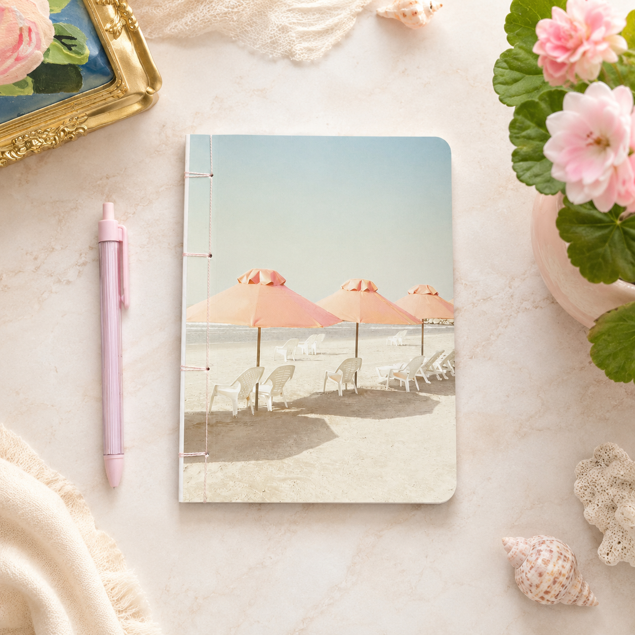 Handmade Coastal Vibes Notebook