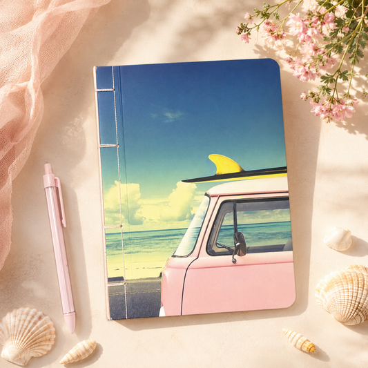 Handmade Retro Van Notebook