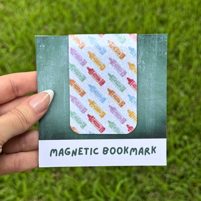 School Crayons Magnetic Bookmark