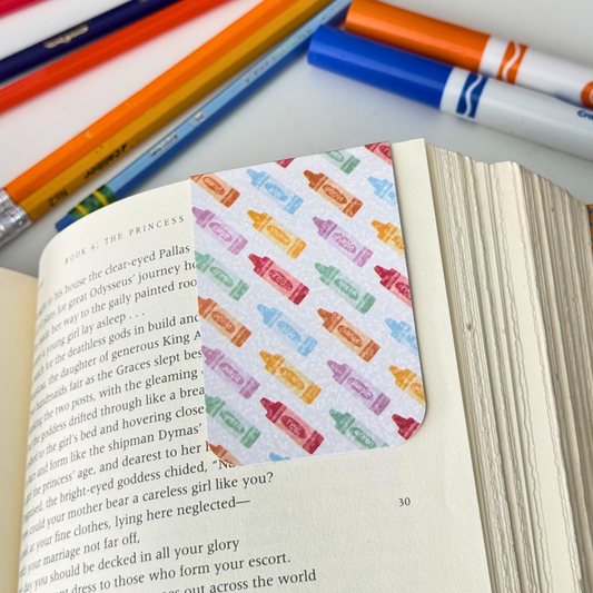 School Crayons Magnetic Bookmark