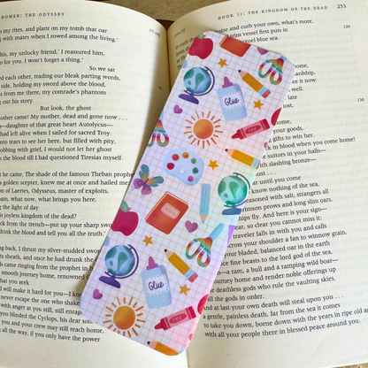 School Supplies Bookmark