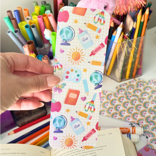 School Supplies Bookmark