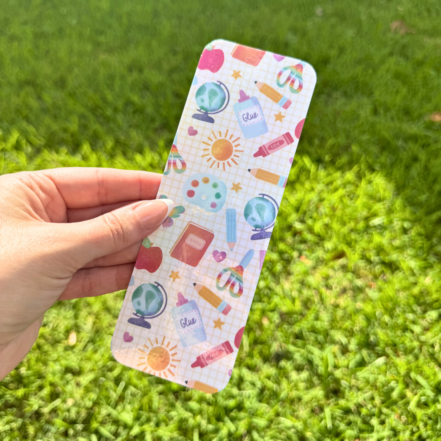 School Supplies Bookmark