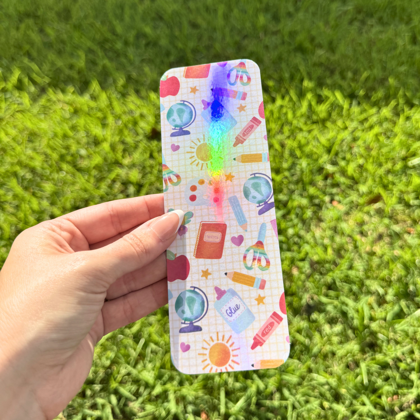School Supplies Bookmark